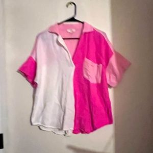 Boutique color blocked Entro dress shirt. Worn once.